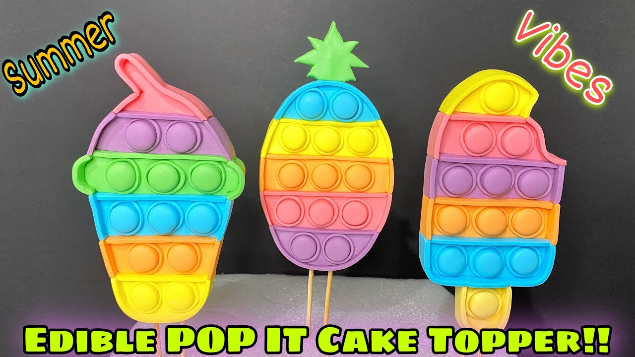 TRENDY POP IT CAKE TOPPER / Pop It Cake