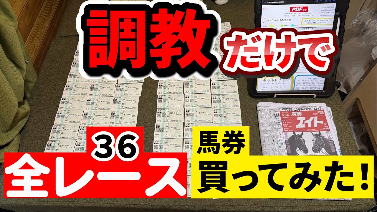 【検証】調教だけで馬券は当たるのか？！全レース買ってみた