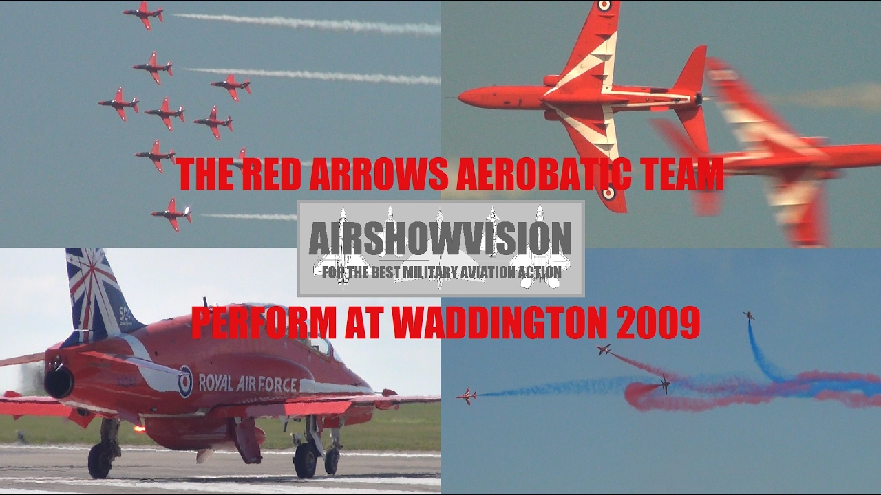 RAF RED  ARROWS - WADDINGTON AIRSHOW 2009 (airshowvision)