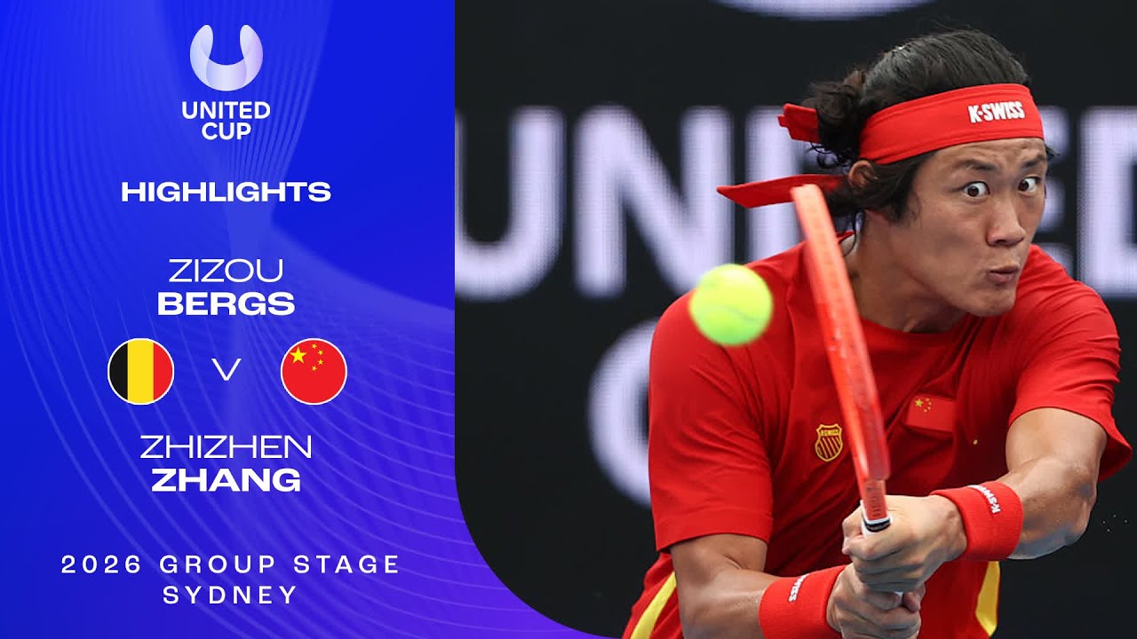 Zizou Bergs v Zhizhen Zhang Highlights | United Cup 2026 Group B