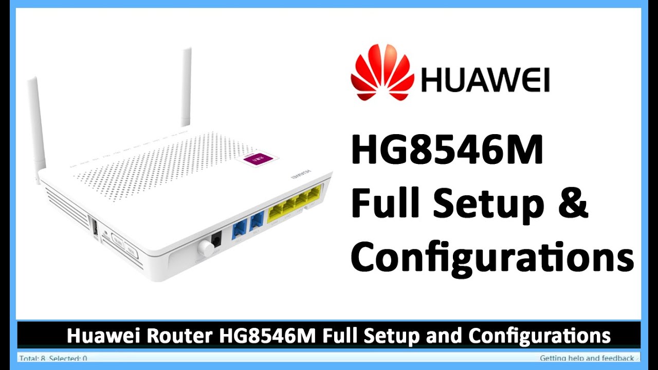 Huawei HG8546M Full Setup and Configurations For Asa Technology