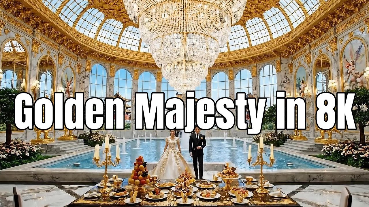 8K Cinematic Royal Interiors | Golden Presidential Suite & Infinite Banquet Halls
