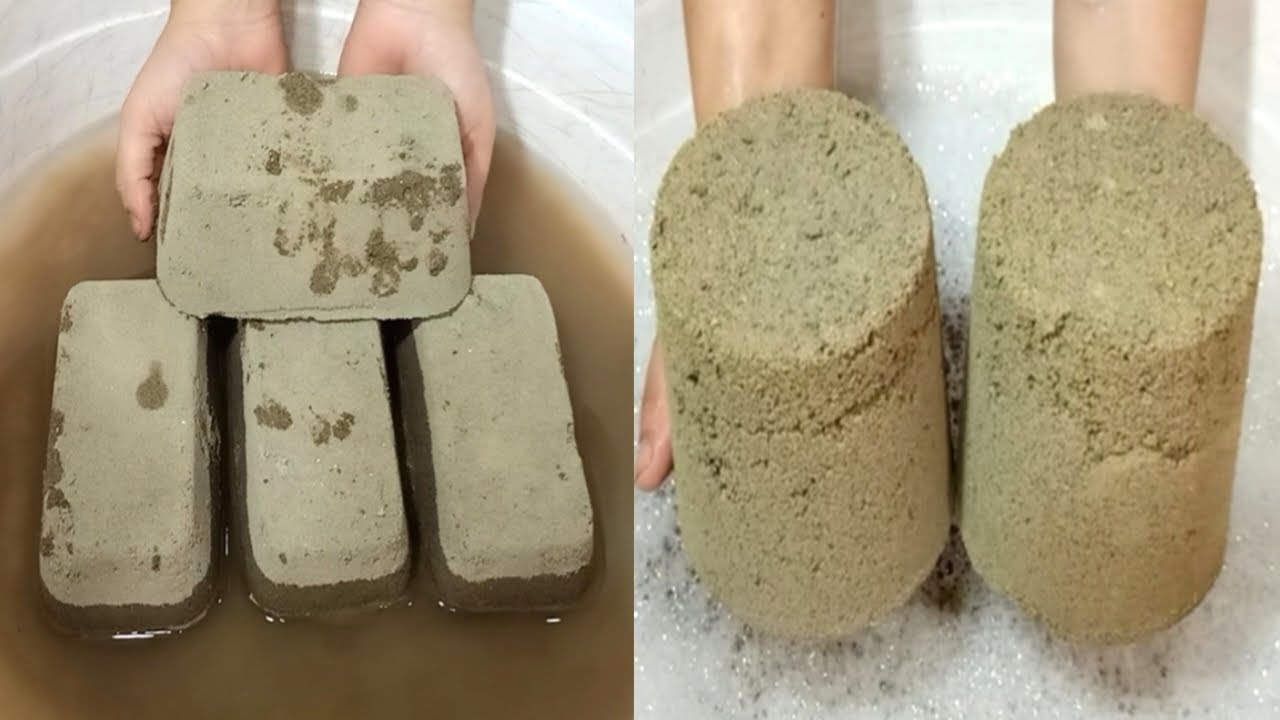 Extremely Mouth Watering Satisfying Relaxing Crispy Soft Green Sand Crumbling Compilation Asmr😋.