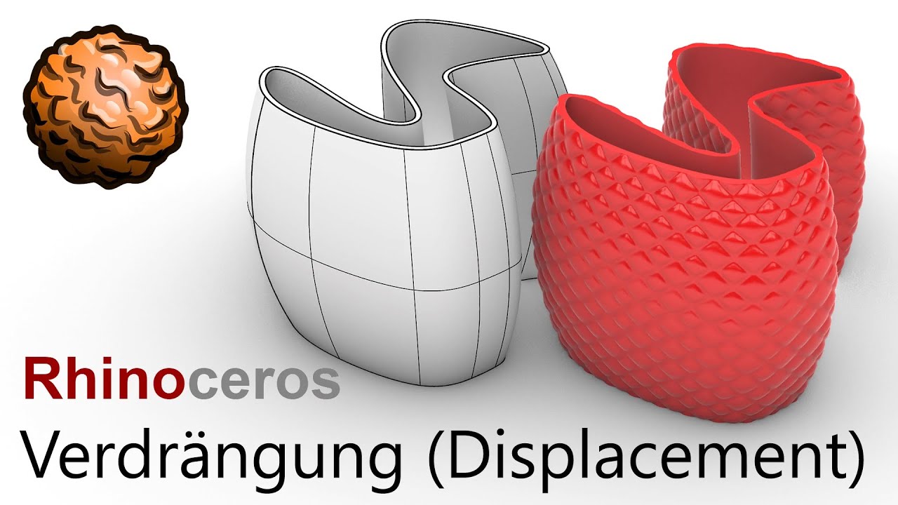 Rhino - Einfach modellieren, Verdängung (Displacement) Texturmapping UV-Editor