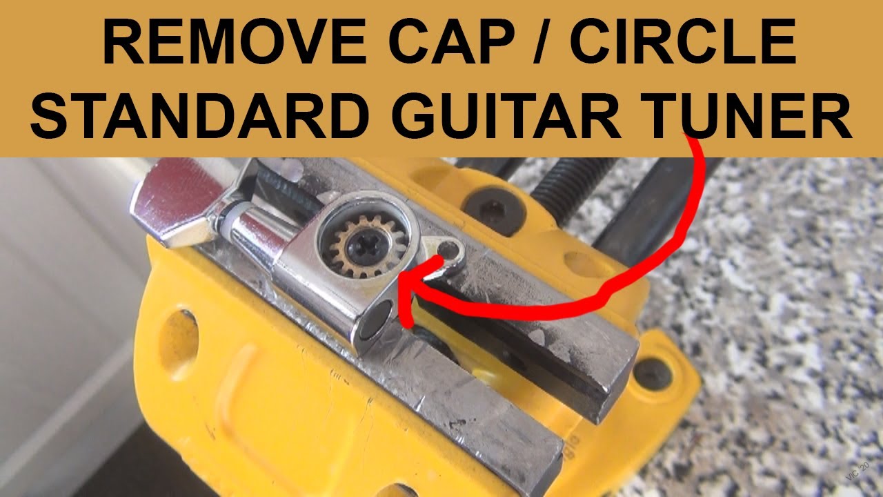 GUITAR TUNER How to Remove, disassemble. Cap Back Cover Circle Tuners.  (ViX 1 Minute Info)