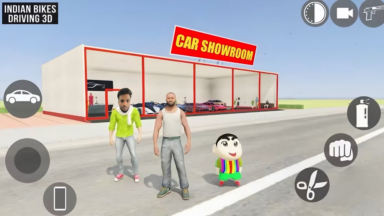 😱 GRAND OPENING OF NEW CAR SHOWROOM - INDIAN BIKE DRIVING 3D