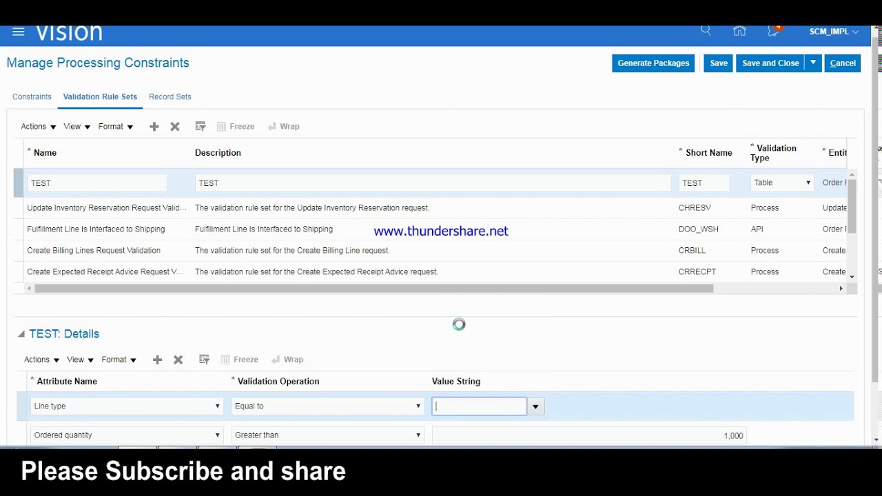 Process Constraint in Oracle order management Fusion
