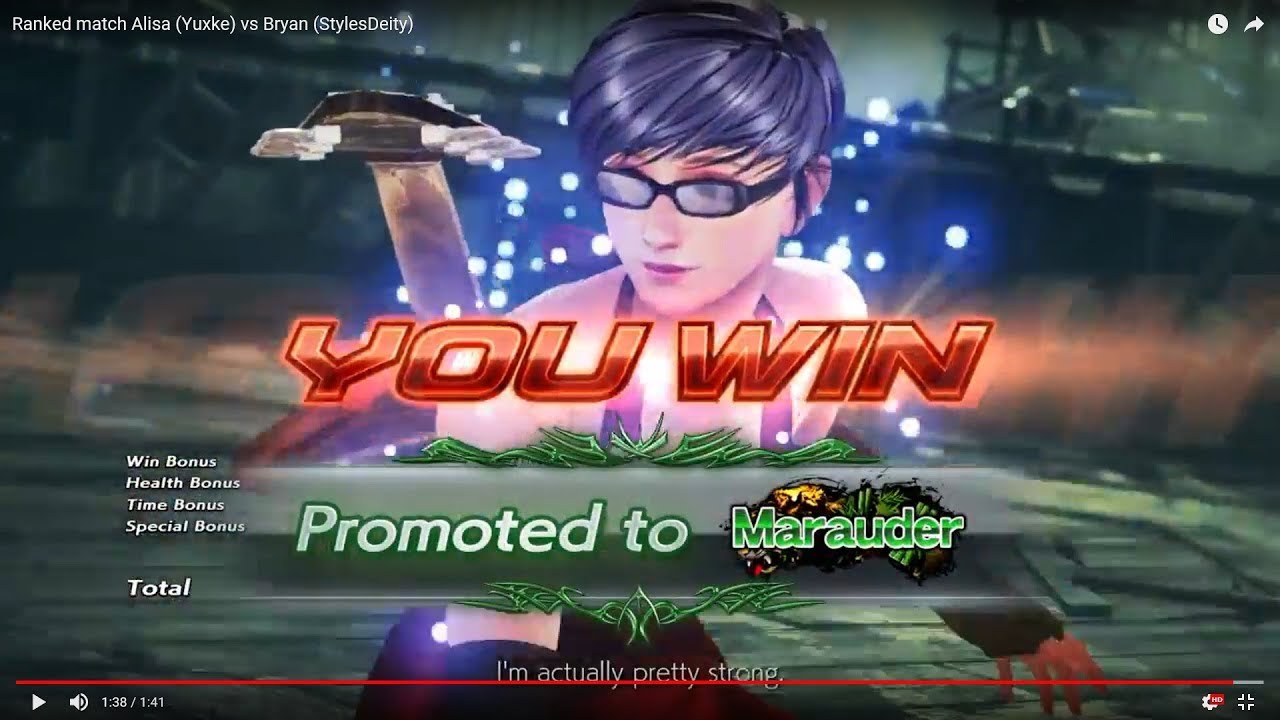 Ranked match Alisa (Yuxke) vs Bryan (StylesDeity)