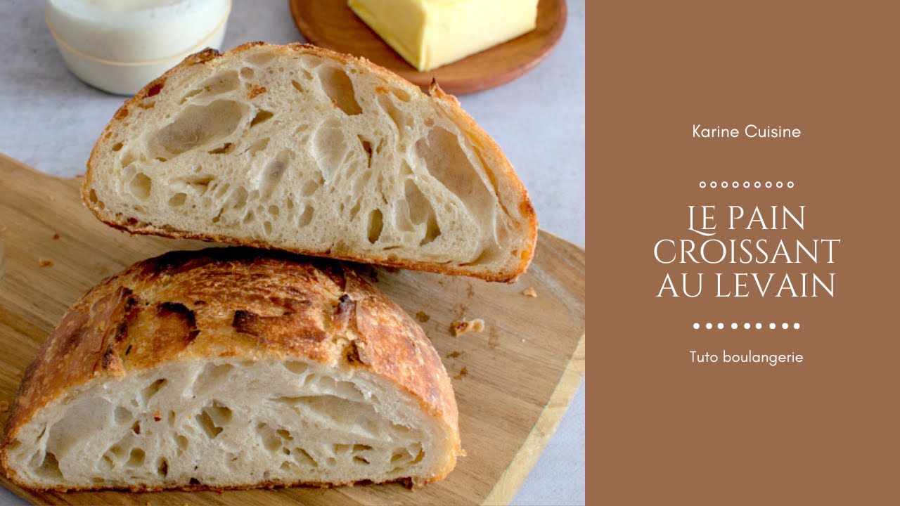 Le pain croissant au levain - Sourdough loaf croissant