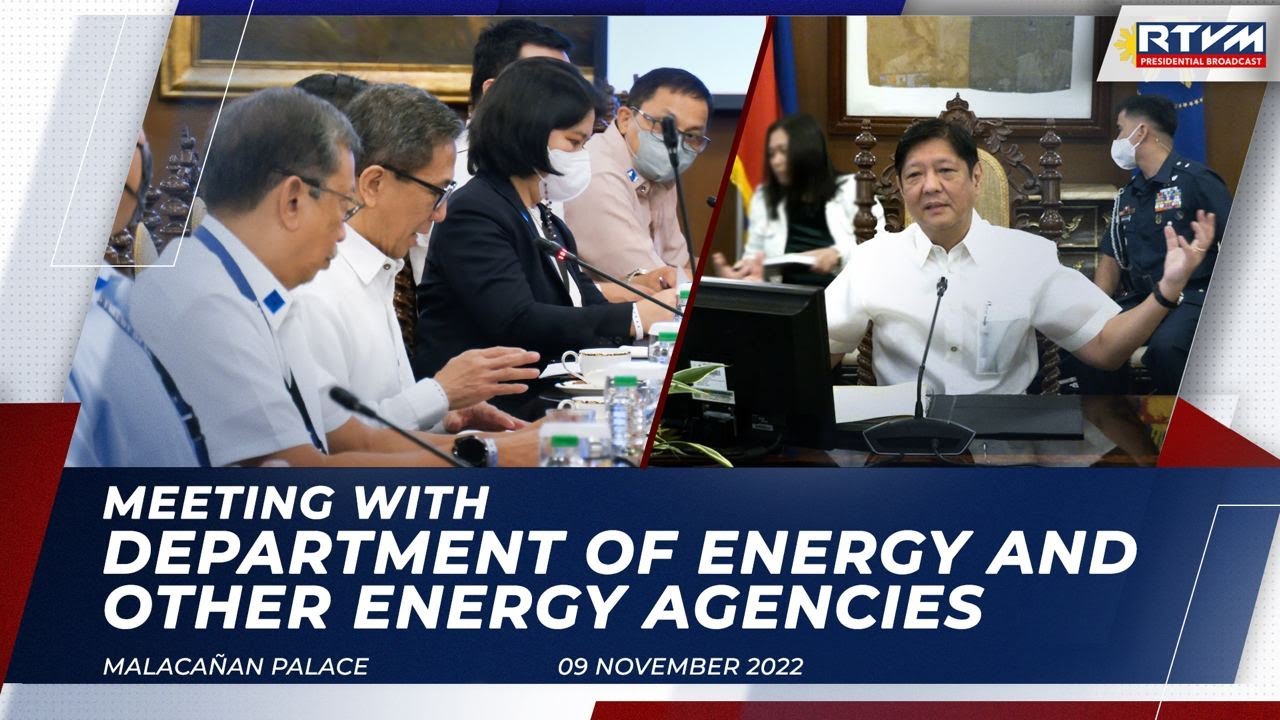 Meeting with Department of Energy and other Energy Agencies 11/9/2022
