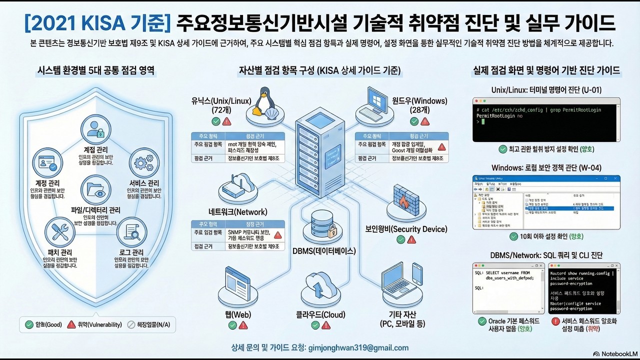 KISA 주요정보통신기반시설 취약점 점검 실무 가이드 #사이버보안 #ai보안
