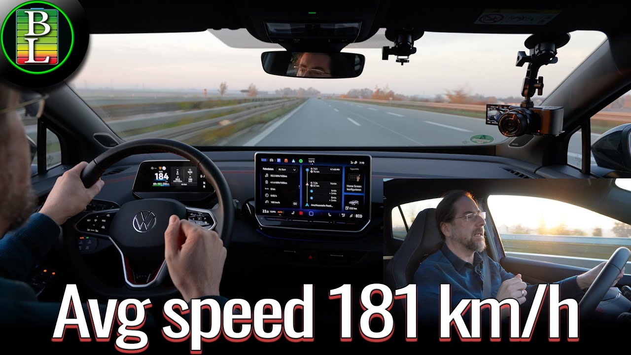 Volkswagen ID.5 GTX Autobahn Test &ndash; Top Speed 180 km/h, Consumption & Battery Drain!