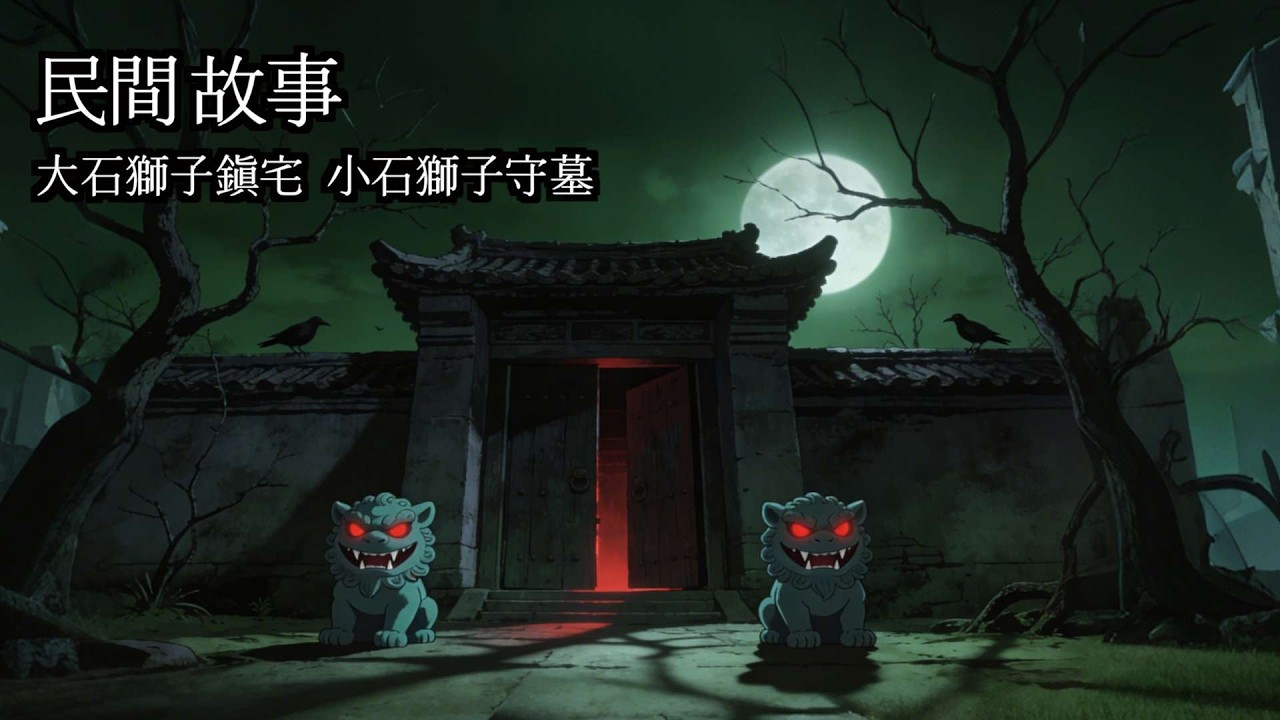 民间故事：大石狮镇宅 小石狮守墓... #民間故事 #奇聞異事 #動漫 #恐怖故事