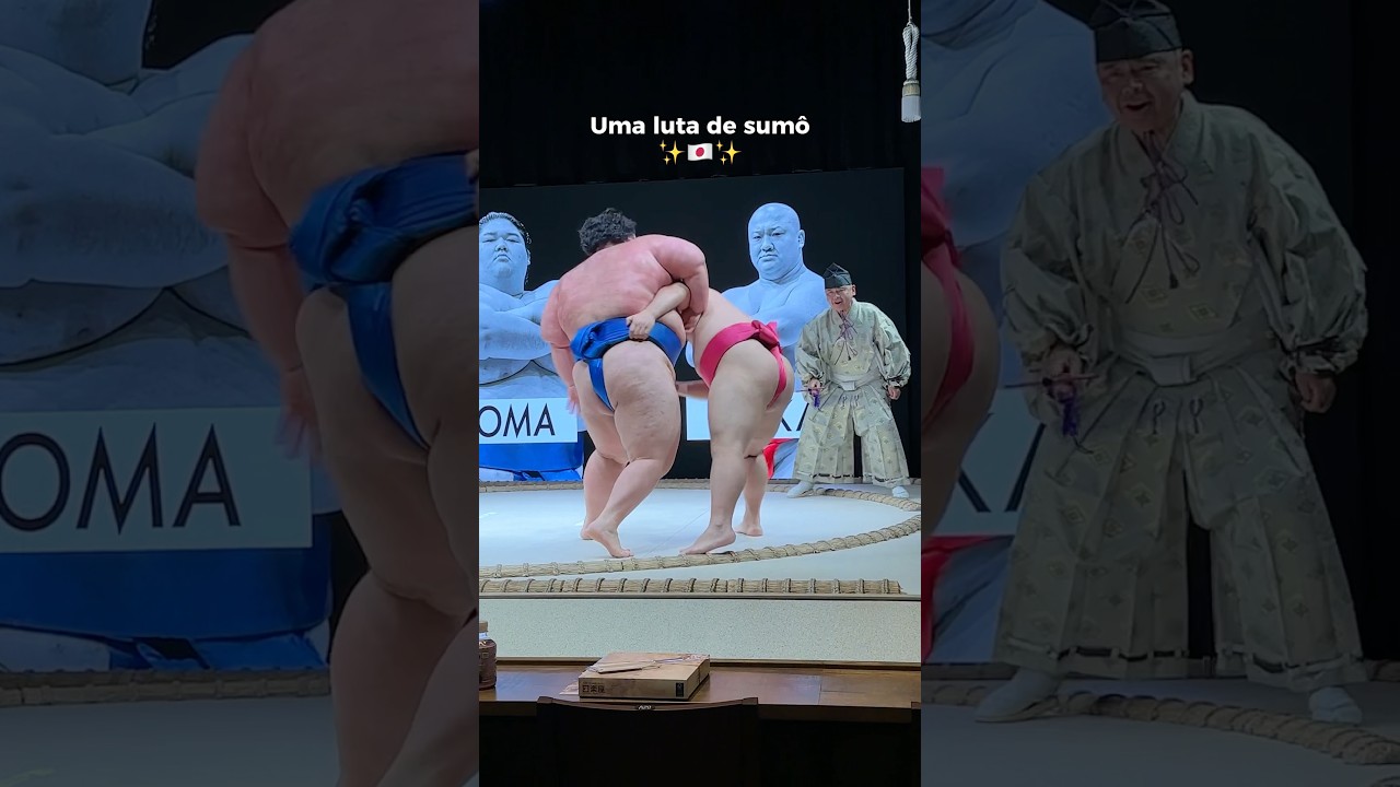 Eu n&atilde;o acredito que vi isso 😱 #midori #japao #sumo