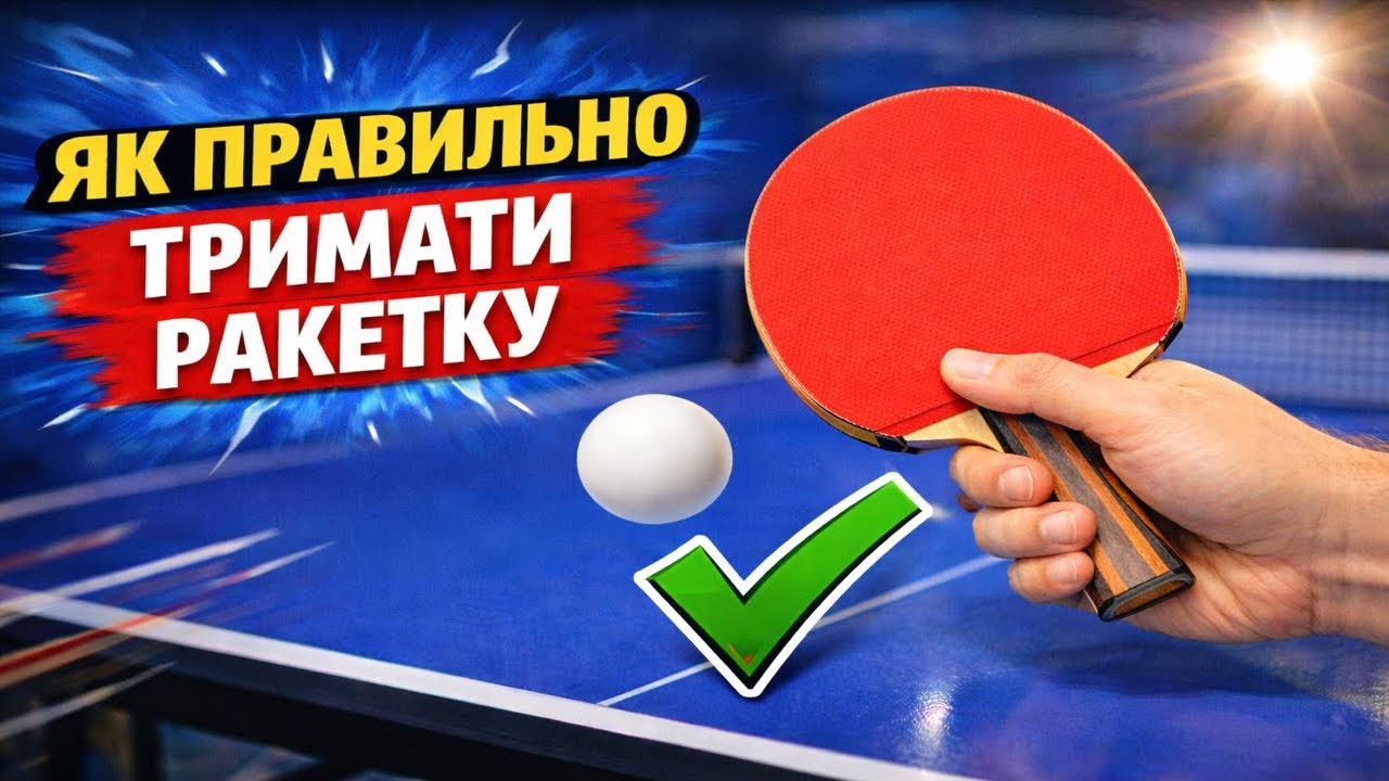 Як правильно тримати ракетку у настільному тенісі 