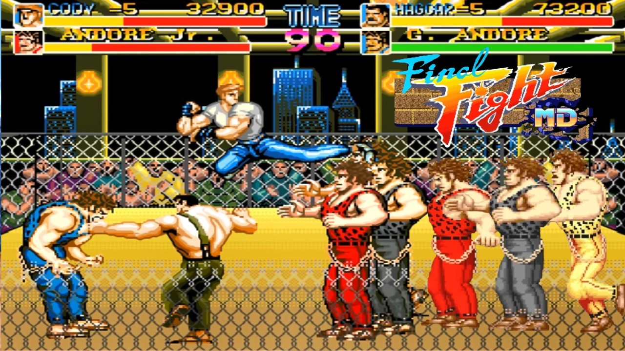 Final Fight MEGA DRIVE Survivor Mode ANDORE'S CAGE Haggar & Cody.