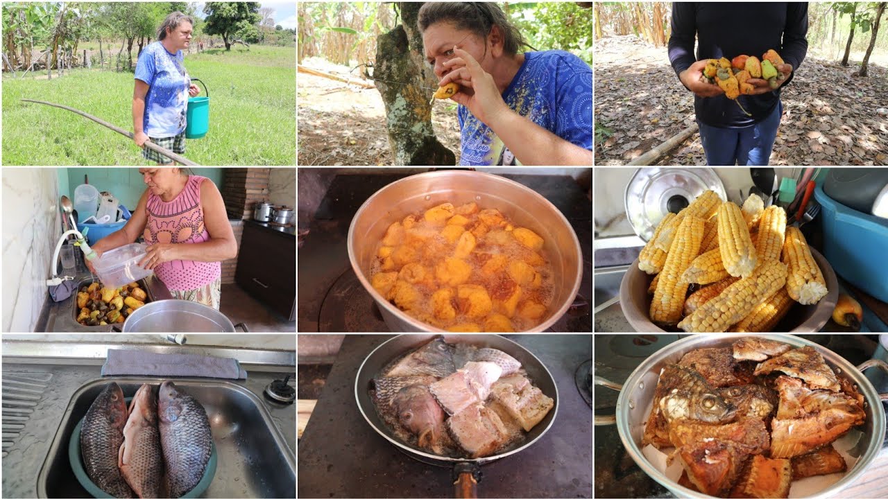 AVENTURA COM FILHÃO FOI TOP, SÓ DIVERSÃO🥰 PREPAREI MUITA COMIDA😋 TILÁPIA FRITA, DOCE CAJU E CANJICA😋