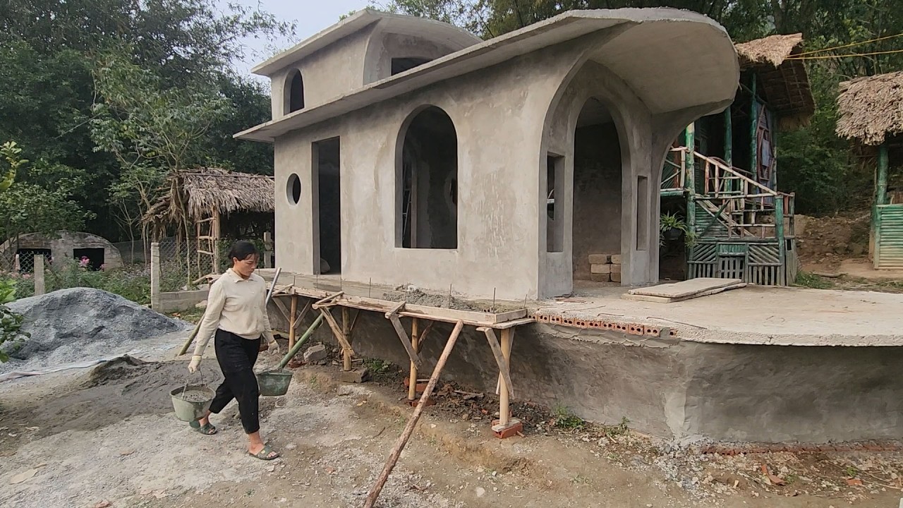 Woman builds her AMAZING home in just 121 days in the high mountains | From beginning to end