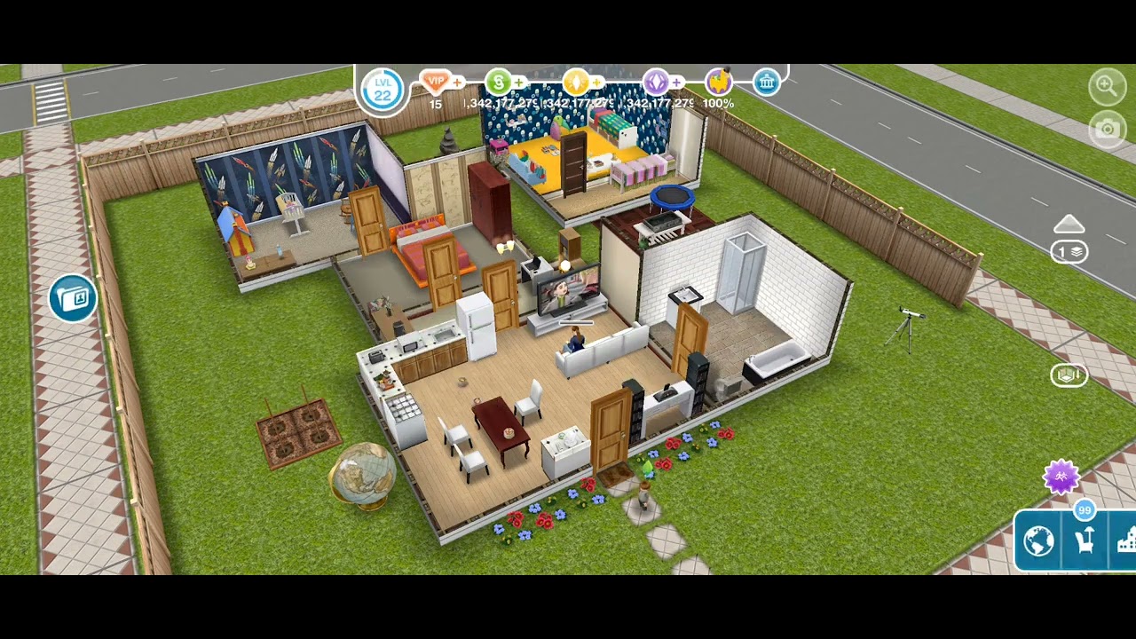 The Sims Freeplay DIY Homes: Love- Dovey Balcony Quest Completed