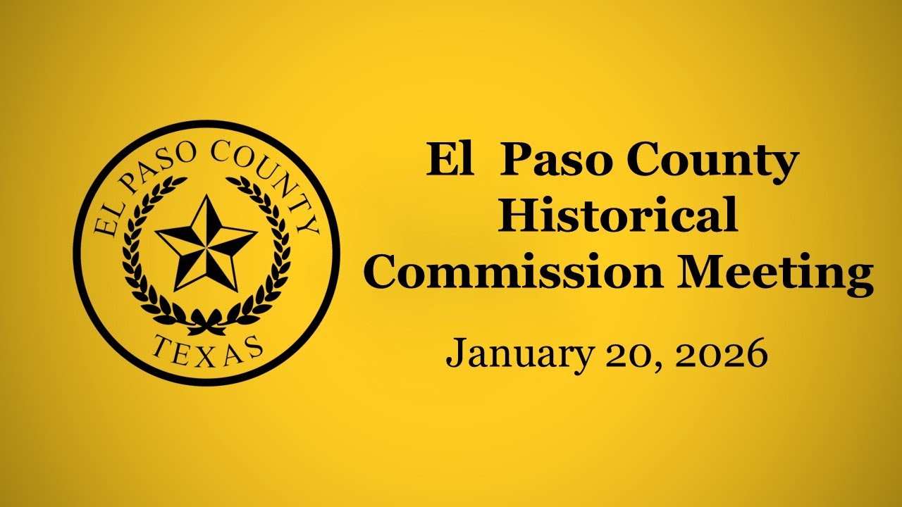 January 20, 2026 El Paso County Historical Commission Meeting
