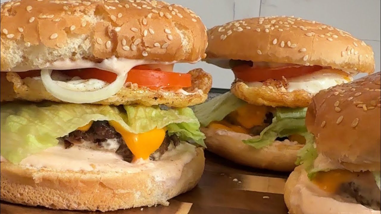 چیز برگر خوشمزه تر از رستورانت. 🍔Easy Chesseburger 