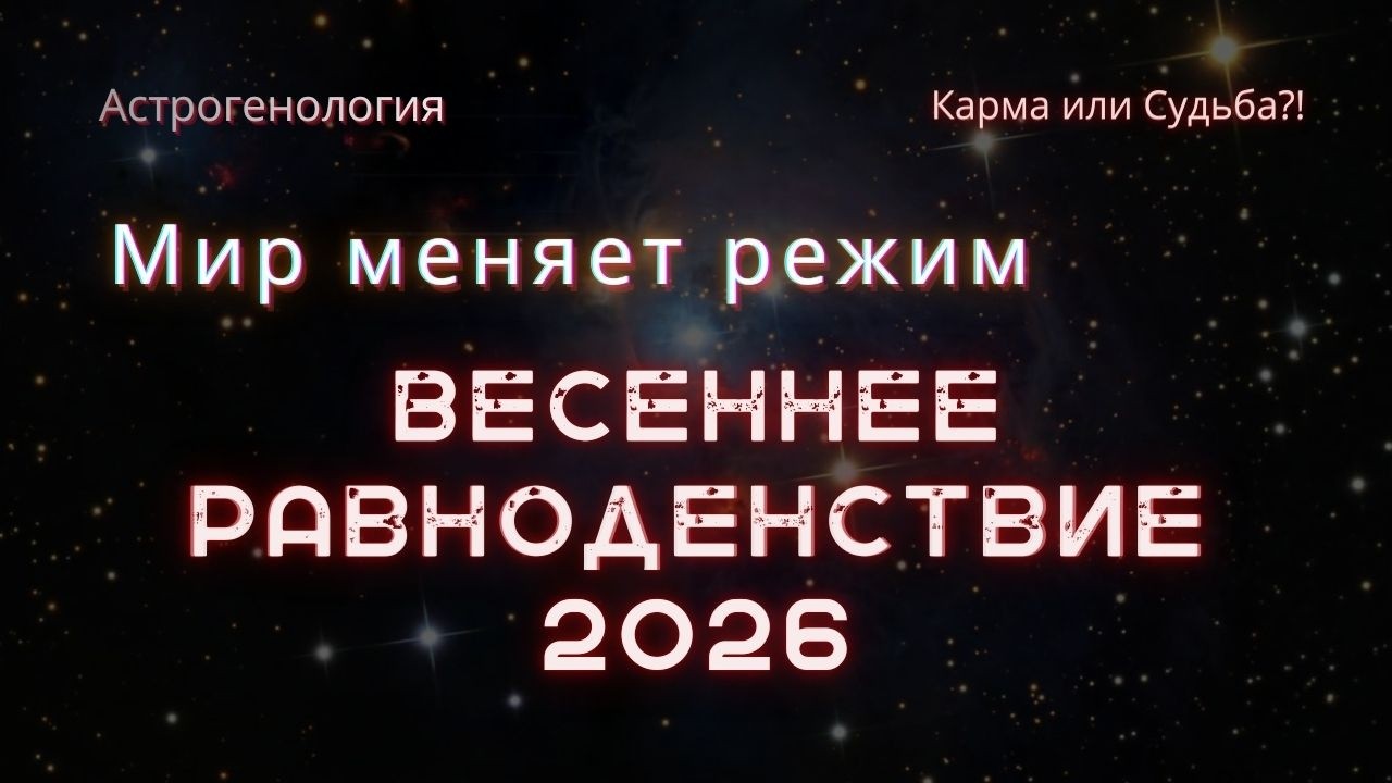 ВЕСЕННЕЕ РАВНОДЕНСТВИЕ 2026: что на самом деле запускается до осени?! #астрогеномика