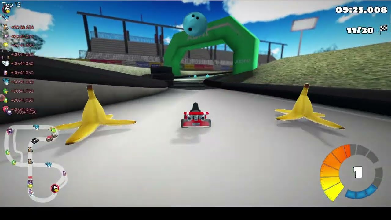SuperTuxKart - RC Stadium 1, 20 laps, expert