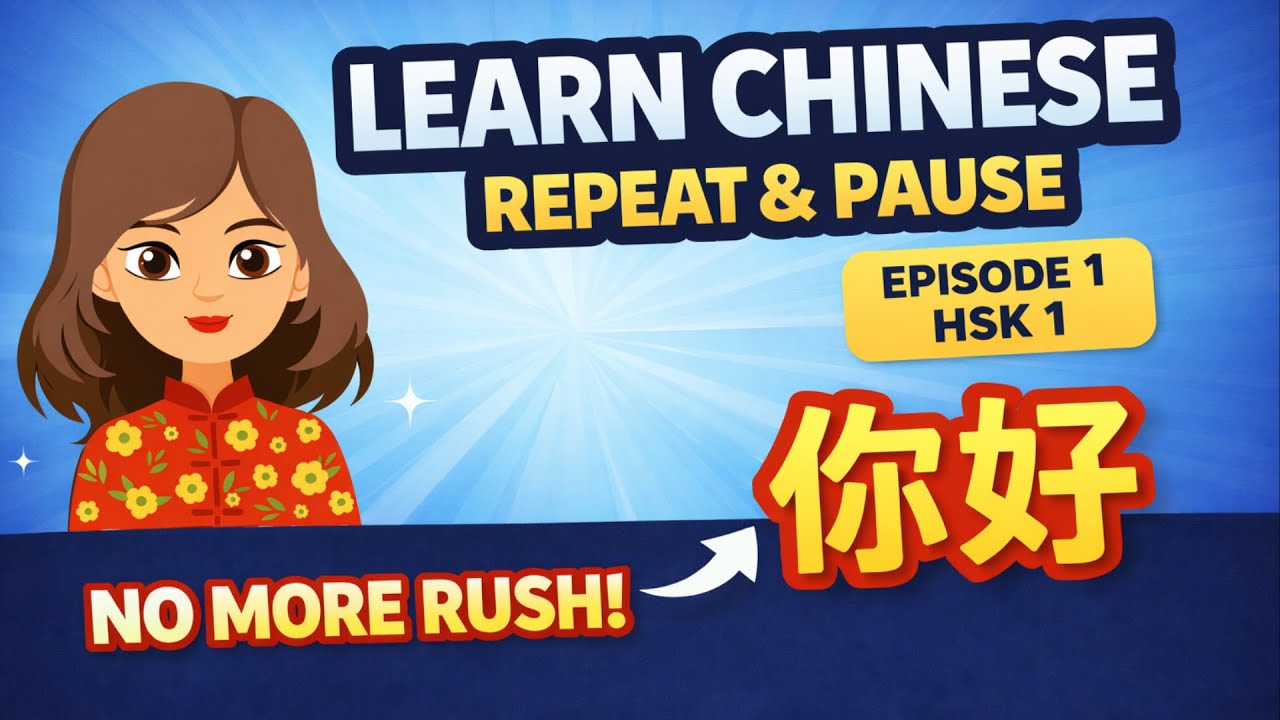 👉 Learn Chinese (HSK 1) – Repeat & Pause | Episode 1