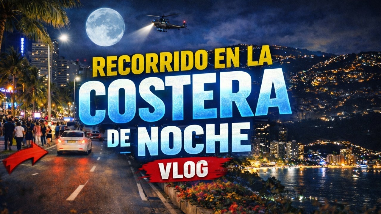 Así se vive la Costera Miguel Alemán de noche en Acapulco 🌙 | Recorrido Real 2026