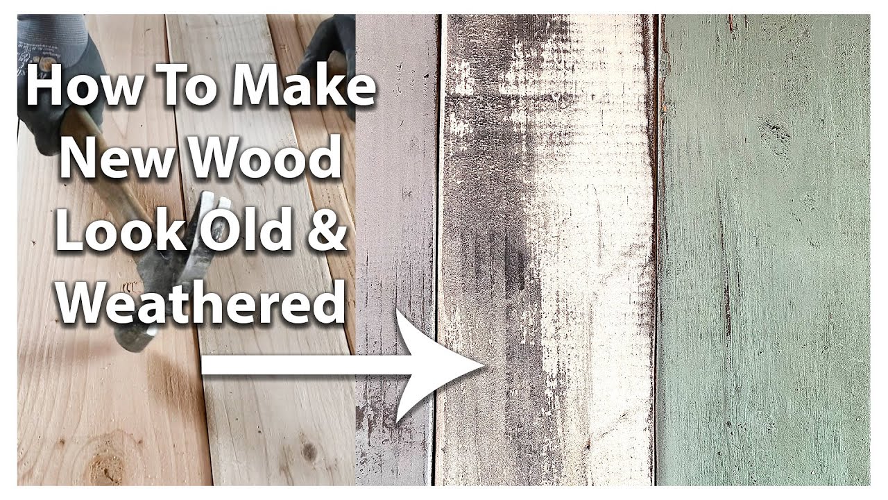 How To Make New Wood Look Old And Weathered | Salvage Wood Texture Technique
