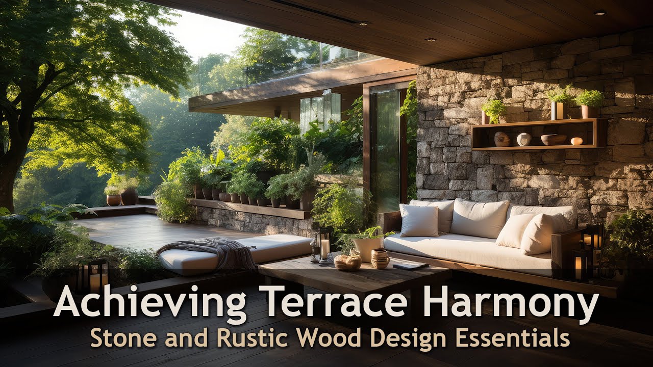 Harmonious Terrace Elements: Stone and Rustic Wood Fusion Ideas