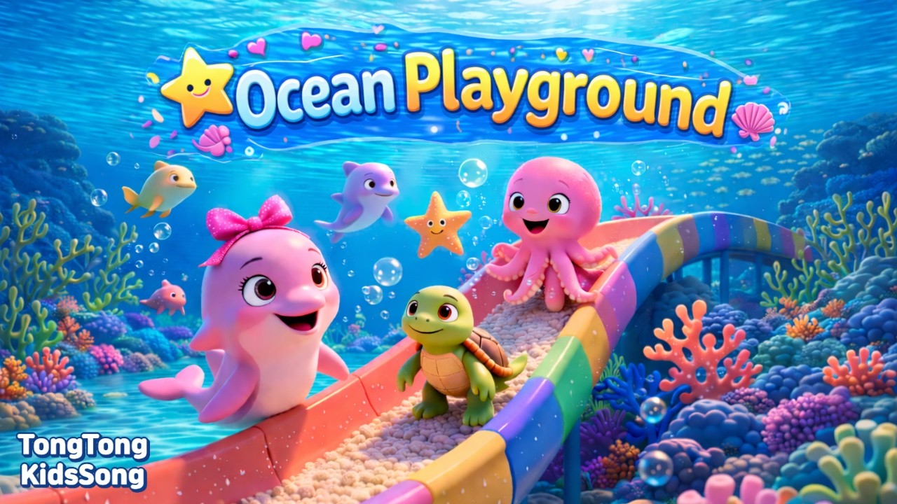 🌊 Ocean Playground! | Splashing and Playing in the Sea| Kids Song | Nursery Rhyme |TongTongKids song