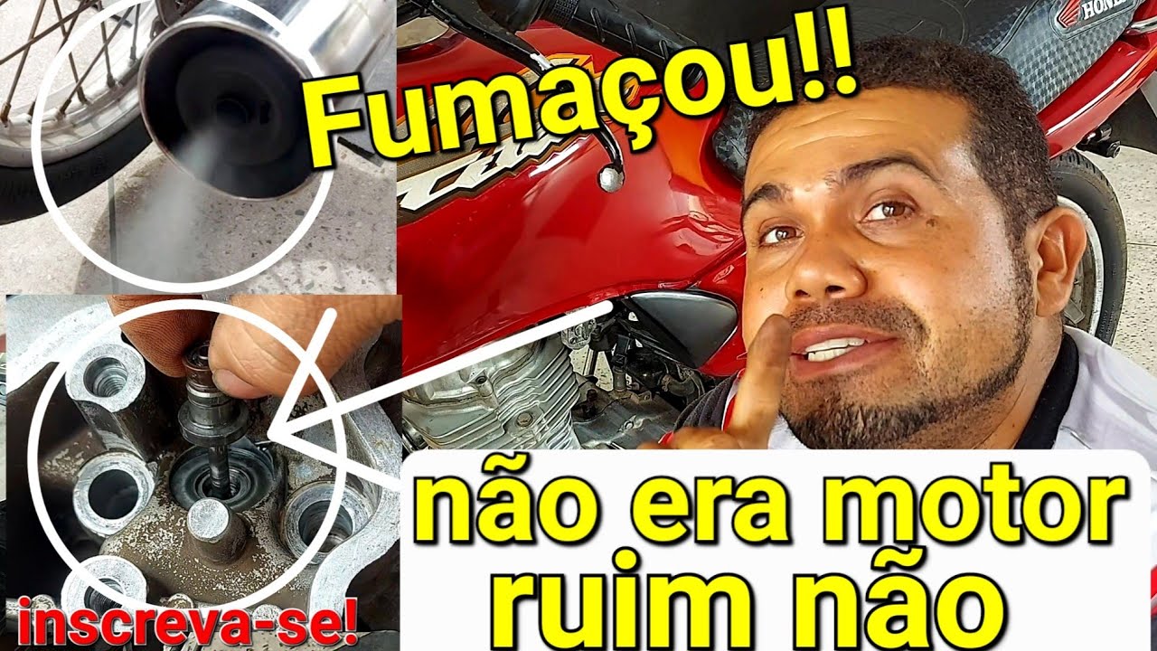Moto fuma&ccedil;ando mais n&atilde;o era motor ruim.veja como resolvi