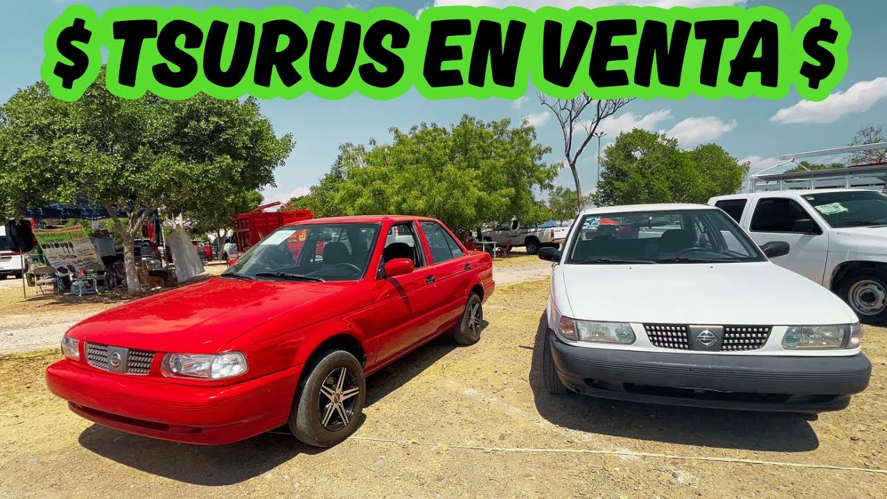 Puro NISSAN TSURU en venta en M&eacute;xico LLEGARON los NISSAN en el tianguis de autos Cuautla