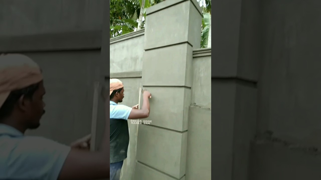 simple boundary wall pillar design