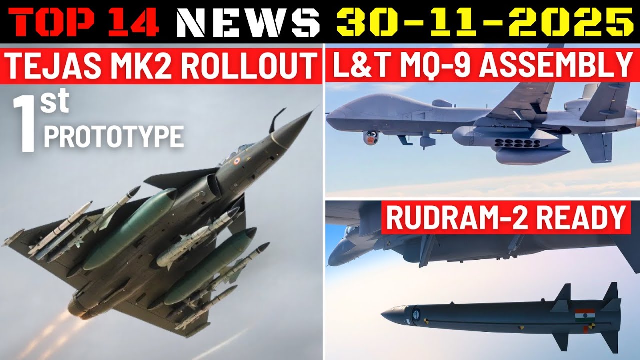 Новости индийской обороны: запуск Tejas MK2, сборка MQ-9 L&T, наведение интеллектуальных ракет, г...