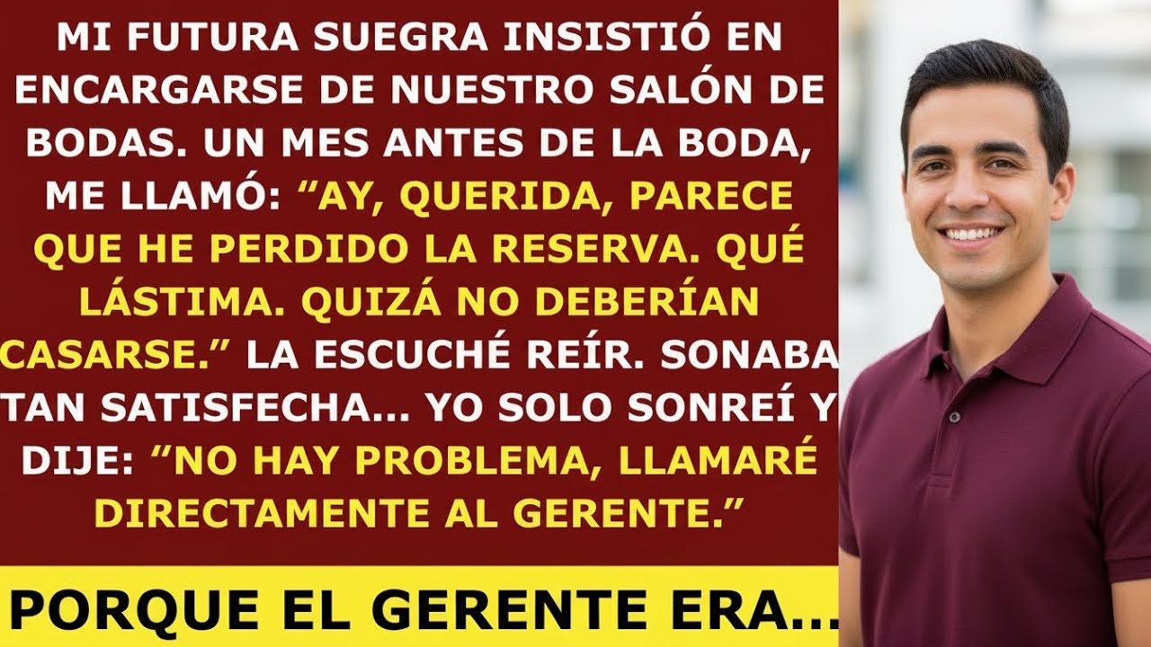 La Madre de Mi Prometido “Perdió” la Reserva de la Boda. Sonreí y Llamé al Gerente Porque el Gerente