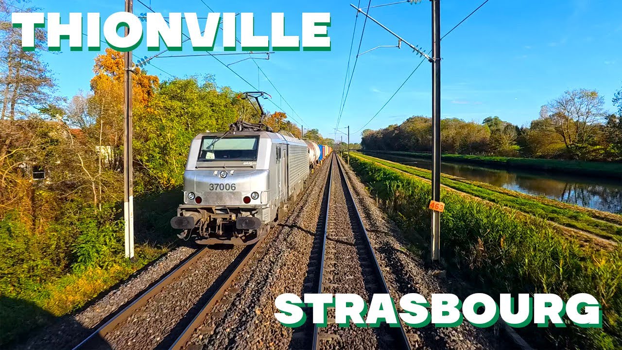 Voyage en cabine de THIONVILLE à STRASBOURG-Hausbergen en T13 SNCB, en route vers le marché de Noël