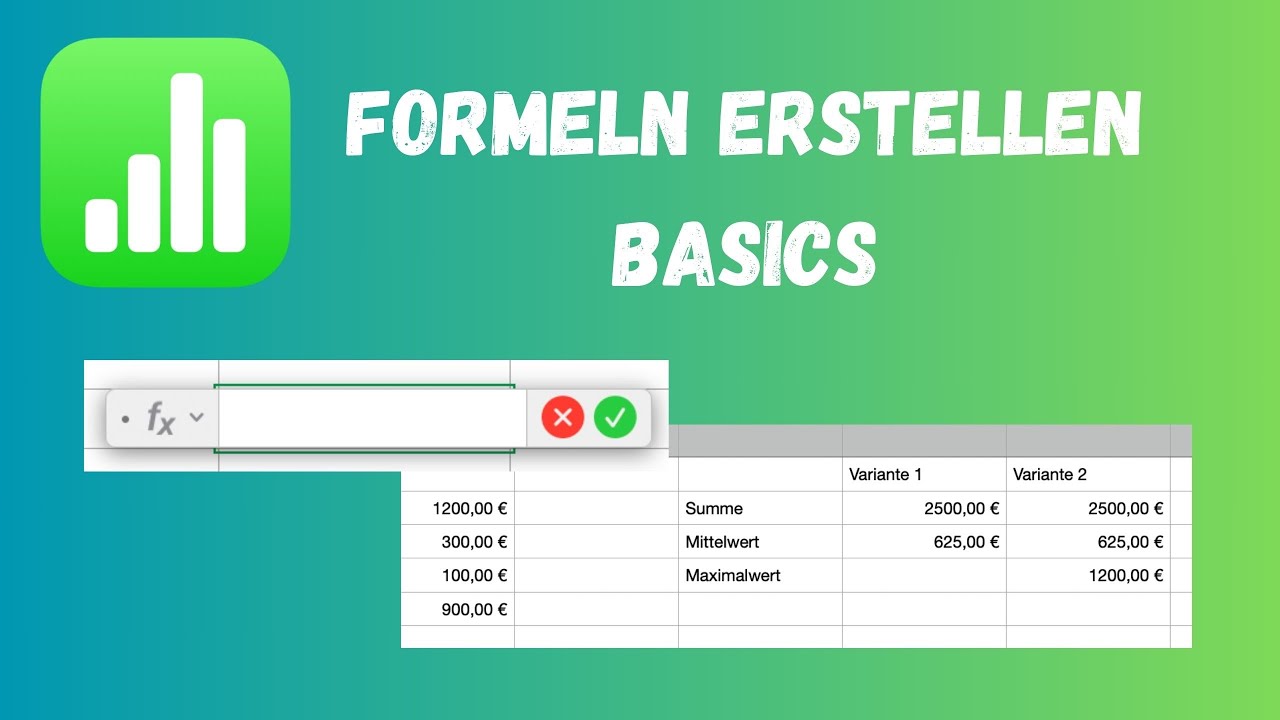 Apple Numbers Formeln erstellen Basics
