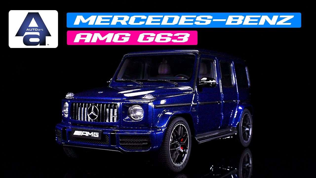 2019 Mercedes-Benz AMG G63 Brilliant Blue Metallic 1/18 Model Car by Autoart