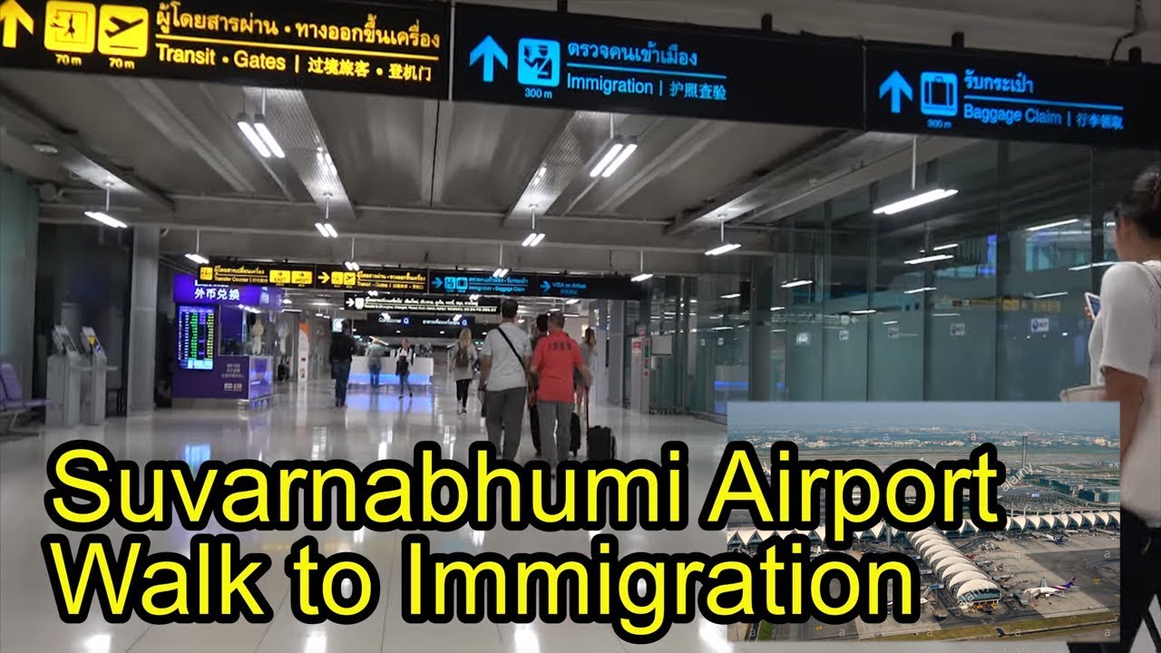 Suvarnabhumi Airport   Walk to Immigration