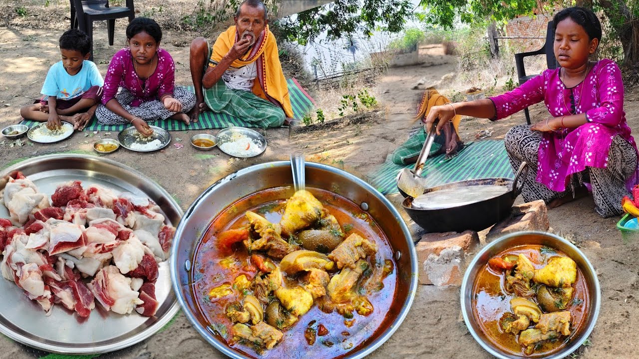 Mutton Curry Cooking and Eating || Village Life in Odisha ||Villagefood