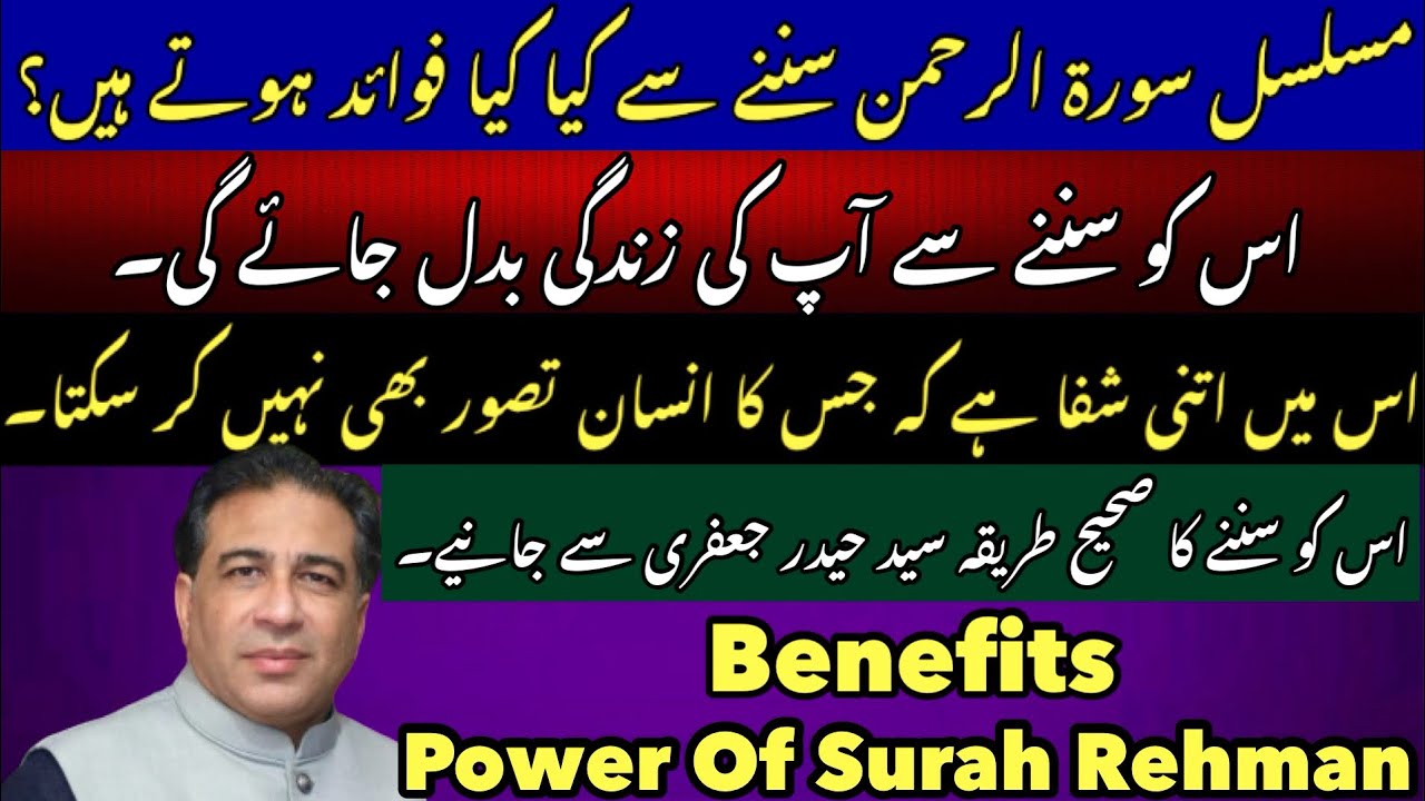 Power and Benefits of Surah Rehman | آپ کی تمام بیماریوں کا علاج۔ | Astrologer:Syed Haider Jafri