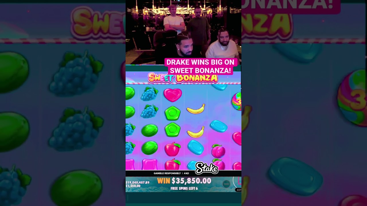 Drake wins big on sweet bonanza #drake #stake
