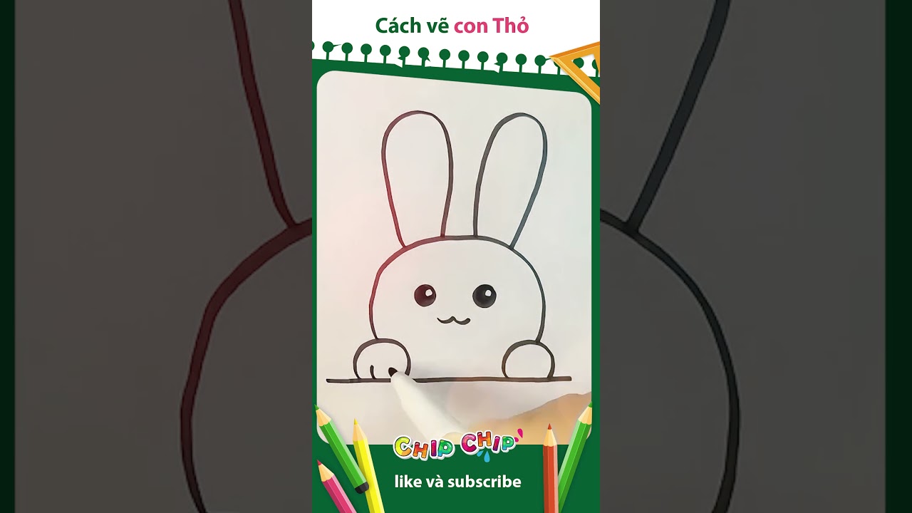 Hướng Dẫn Vẽ Con Thỏ Đơn Giản 🐰 How to Draw a Cute Bunny