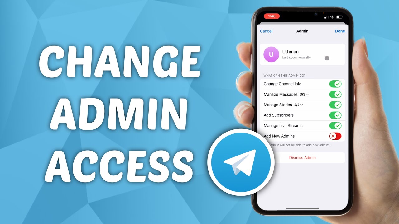 How to Change Admin Access on Telegram