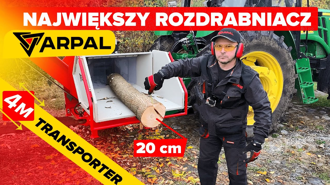 🔥Tnie kłody o średnicy do 200 mm! Najmocniejszy rozdrabniacz gałęzi ARPAL AM-200TR-K #rębak #arpal