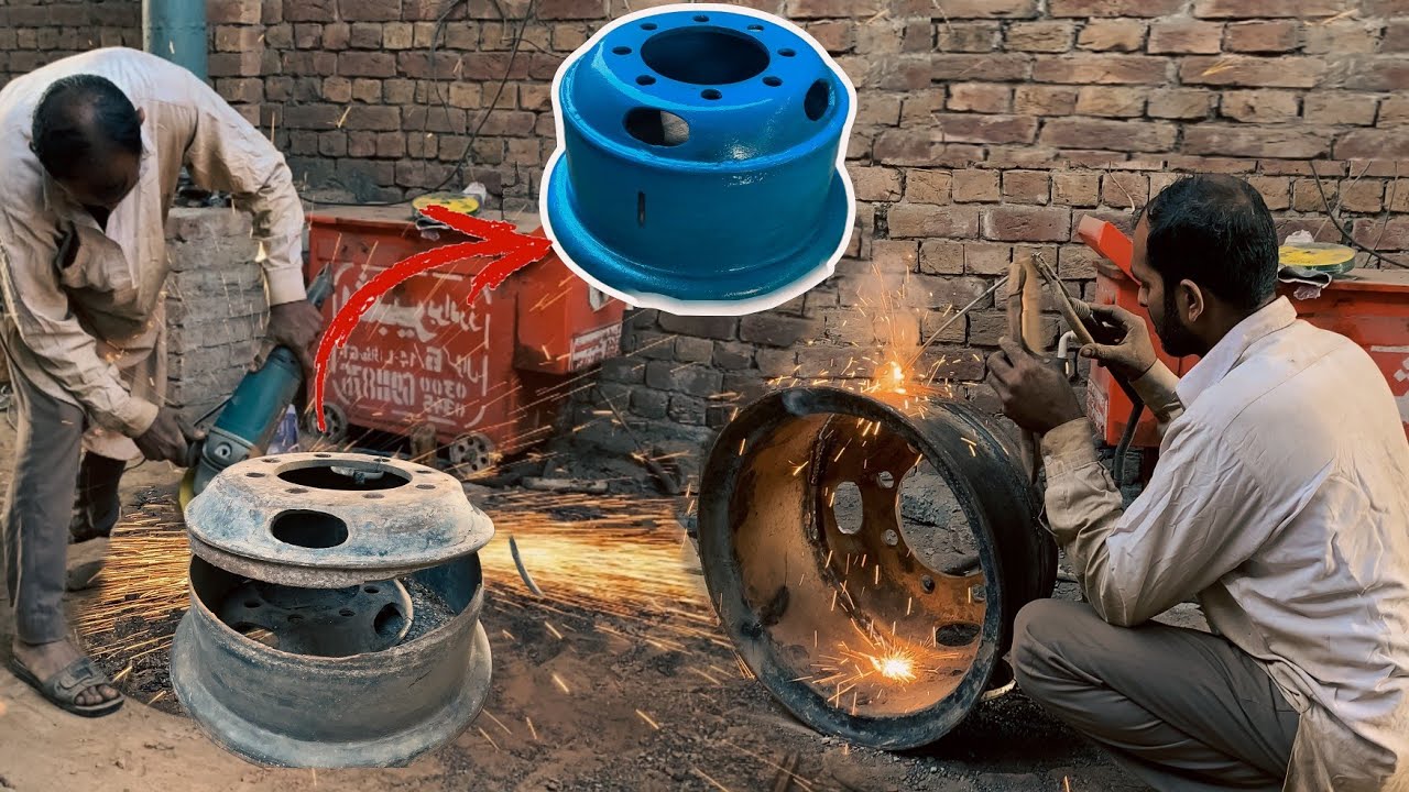 Spectacular Wheel Rim Repair || Watch How These Experts Transform a Broken Truck Wheel Rim Like New