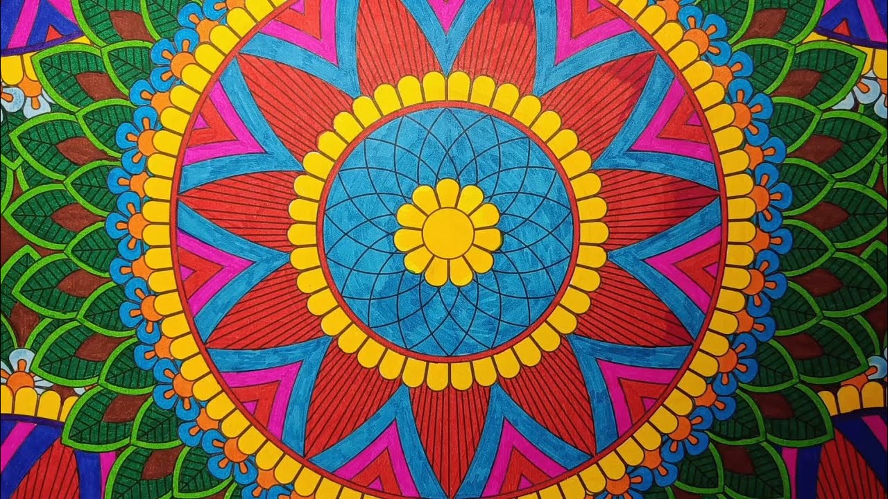 Colours of the Spring 🌼🌿 Mandala Art🖌️🎨 🌈