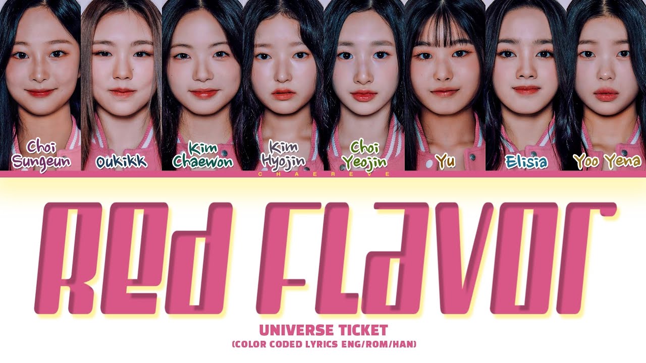 Universe Ticket Red Flavor (by Red Velvet) Lyrics (Color Coded Lyrics)